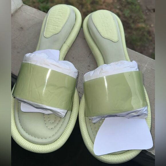 Cult Gaia Lime Green Slides Size 40 / US 10 - Picture 1 of 6